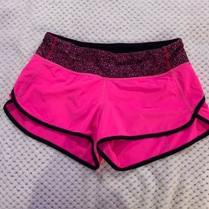 Lululemon athletica raspberry glo pink speed up shorts